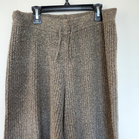 UpWest NWT Size M Comfy Cropped Ribbed Cardigan & Sweater Pant Set Brown Heather - Picture 11 of 15